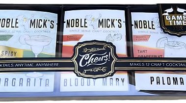Noble Mick's Single Serve Craft Cocktails Gift Set - Makes 12 Cocktails Anytime, Anywhere! (Game Time)