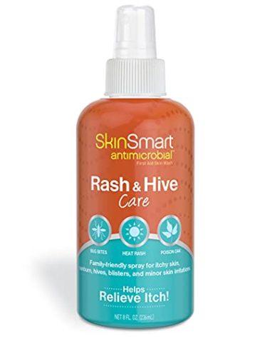 SkinSmart Antimicrobial Rash and Hive Care, First Aid Skin Wash, 8 oz Spray Bottle