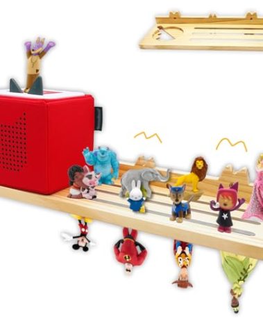 Siibbea for Tonies Shelf - Wood Shelf for Tony Box Storage, Wooden Floating Shelves for Tonies Storage, Wall Shelves with Magnetic Strips to Display Toniebox Figures & Characters (Average)