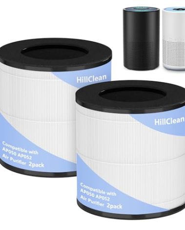 AP050 AP052 Replacement Filter Compatible with Tailulu AP050 AP052 Air Purifier, H13 Grade True HEPA Replacement Filter, 360°3-Stage Filtration for Odor, Dust, Somke, Pollen, 2-Pack (2 Pack Original)