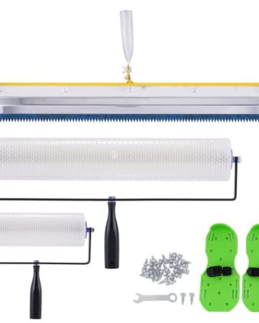 Self-Levelling Tool Kit Self Leveling Concrete Tools Floor Leveling Tools Spike Roller Self Leveling with Spike Shoes Needle Length 20mm