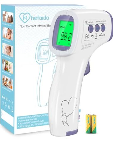 Digital Thermometer for Adults and Kids, No Touch Forehead Thermometer for Baby, 2 in 1 Body Surface Mode Infrared Thermometer with Fever Alarm and Instant Accuracy Readings