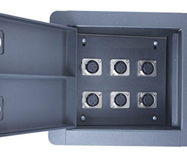 Yovus Pro Audio Recessed Stage Floor Pocket Box Black (6-XLR Female)