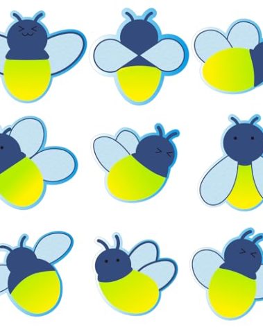 Kolldenn 72 Pcs Firefly Cutouts Paper Firefly Bulletin Board Cutouts Shaped Die Cut for Classroom Decor Teachers DIY Craft School Bulletin Board Decorations