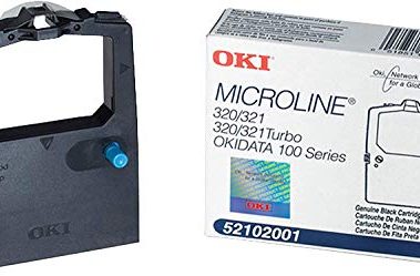 5 X Okidata Black Nylon Ribbon for Microline 320/321 Printers -5/6-Inch x 2 Yards