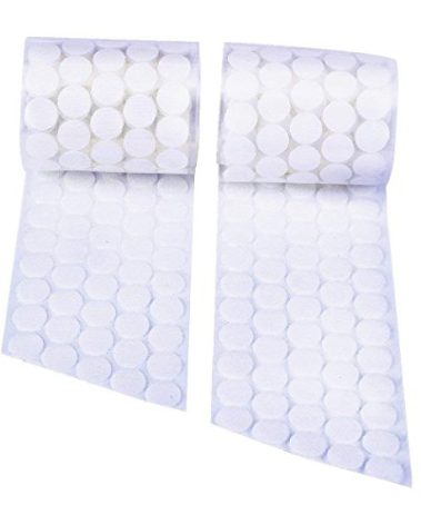 Self Adhesive Dots,1700pcs(850 Pairs) 0.59 Inch Diameter Strong Sticky Back Hook Nylon, 15mm Loop Strips with Waterproof Glue Tapes, Perfect for School,Office, Home(White)