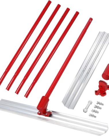 Aluminum Magnesium Alloy Concrete Float 48 x 8 Inch with Adjustable Bracket, Float Extendable Handles x 4, Screeding and Finishing Tool Kit