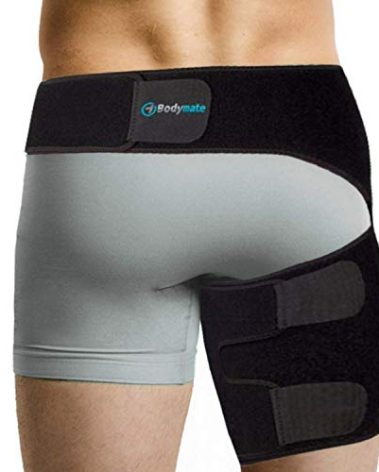 BODYMATE Hip Brace and Sciatica Pain Relief Devices - Sacroiliac Belt, Compression Wrap for Thigh, Hamstring, Joints, Hip Pain - Adjustable Sciatic Nerve Brace for Men and Women (Medium, 32-44 Inches)