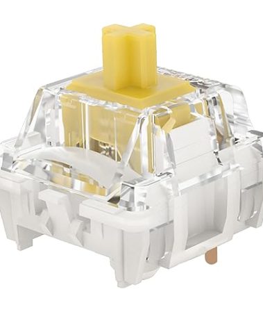 Gateron G Pro 3.0 Yellow Switches for Mechanical Keyboard,3-Pin 50gf Linear/Pre-Lubed/Pin-Enhanced Switches(108pcs,Yellow,3-Pin)