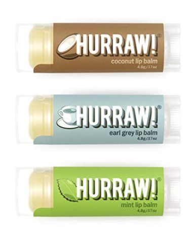 Hurraw! Coconut, Earl Grey, Mint Lip Balms, 3 Pack Bundle: Organic, Certified Vegan, Cruelty and Gluten Free. Non-GMO, 100% Natural Ingredients. Bee, Shea, Soy and Palm Free. Made in USA