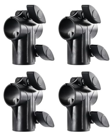 ZIZILAND Ballet Barre Connection Clamp, Ballet Barre Adjustable Clamp, Only Fit in 1.5inches Diameter Steel/Alumium/Wood Barre, Set of 4, Black