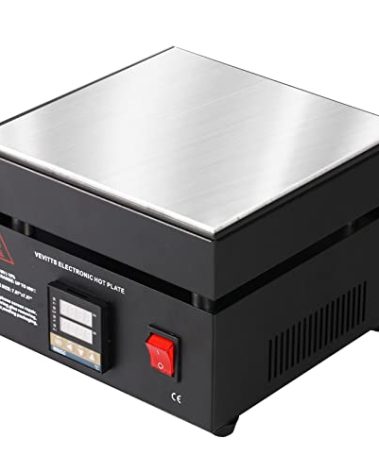 Vevitts 110V 850W LED Digital Electric Hot Plate, 30-400°C Soldering Preheating Station for PCB SMD LED Rework Lab