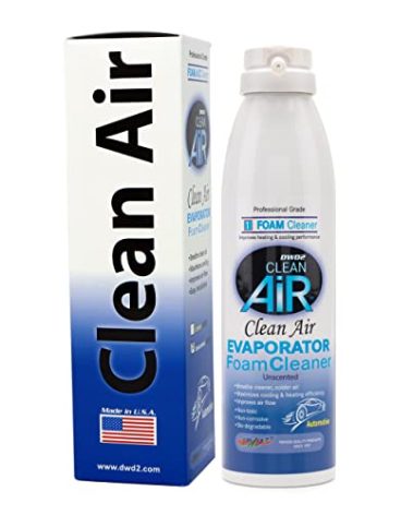 DWD2 Clean AIR® Premium Foaming Automotive Evaporator Coil Cleaner (Unscented) - Renew Your Air Conditioner and Enjoy a Comfortable Driving Experience Today (8.oz)