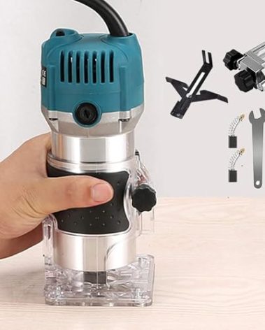 AKYPACH Wood Router,Router Tool Wood Trimmer Router Electric Hand Trimmer Laminate Milling Engraving Hand Machine Joiner Tool Electric for Slotting Trimming Carving 110V 800W 30000R/MIN