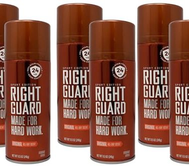 Right Guard Sport Deodorant, Aerosol, Original 8.5 oz (Pack of 6)