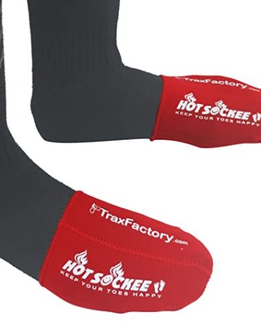 Hot Sockee - Neoprene Toe Warmers - Worn Inside Shoes or Boots - 3 Sizes - Cycling, Hiking, Winter Sports, Camping, Work & Construction Boots - Large