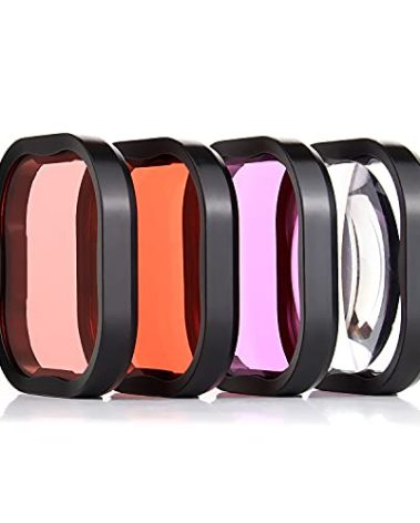 YALLSAME 4-Pack Dive Filter for GoPro Hero13 Protective Housing - Fit for Hero 13 12 11 10 9 8 Black Official Housing - Red/Magenta/Snorkel Red/Macro Underwater Filters for Snorkeling/Deep Diving