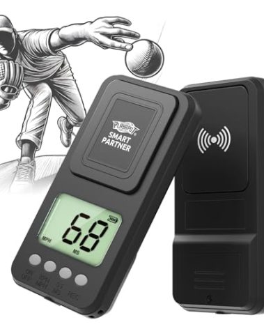 Portable Baseball Radar - Accurate Speed Gun with Lager LCD Display,Coaching Radar Gun for Swing&Pitching Training, Handheld Speed Sensors Baseball Speed Training Equipment for All Baseball Player