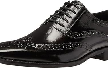 STACY ADAMS mens Tinsley - Wingtip Oxford, Black, 7.5 US