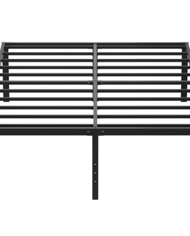 EMODA 20 Inch Tall Full Size Bed Frame with Large Storage Space, Easy Assembly Heavy Duty Metal Platform No Box Spring Needed, Noise Free, Black