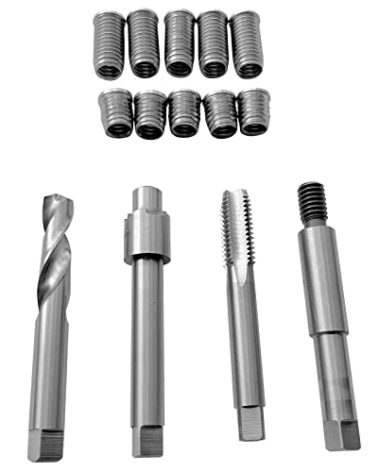 BZBMGMO M11x2.0 Two Sizes Thread Repair kit (Including 5 Inserts 16.2mm Length,5 Stainless Steel Inserts 28.2mm Length)