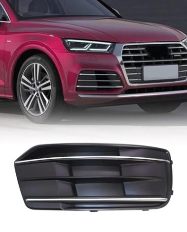 XQSMWF Front Right Passenger Side Bumper Cover Fog Light Grille Bezel Insert Compatible with Audi Q5 2018-2020 Replace 80A807679DRU6 80A807245