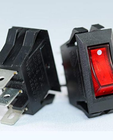 Zing Ear ZE-215 Illuminated Red Rocker Switch 120 volts 15 amps for Heater (Pack of 2)