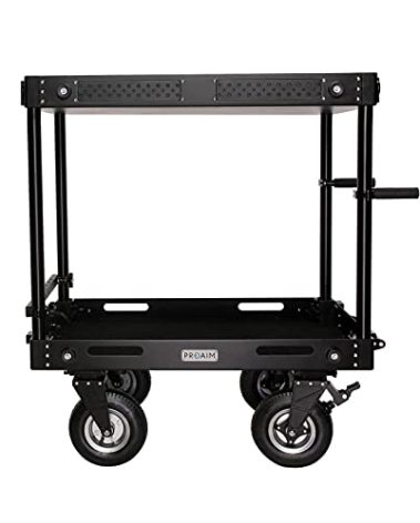 PROAIM 36” Victor V1.1 Video Production Camera Cart. Adjustable Top Shelf & Accessory Bar, Foldable. for Film/Studio/Stage/Lighting Storage Cart. Payload up to 200kg/440.9lb. (VCTR-V1-36)
