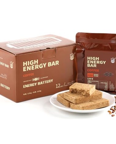 Emergency Food Ration Bars -12 Count Coffee Flavor Compressed Biscuit Survival Tabs, Food Rations Supply for Outdoor Camping Hiking Snowstorm Earthquake Disaster, 20 years Shelf Life