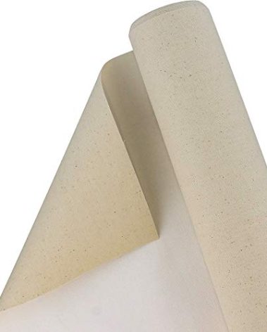 U.S. Art Supply 12-Ounce Triple Primed Gesso 63" Wide x 18' Long (6 Yards), 100% Cotton, Acid-Free - Unstretched Canvas Rolls for Painting, Oil & Acrylic, Murals - Cut to Frame Size