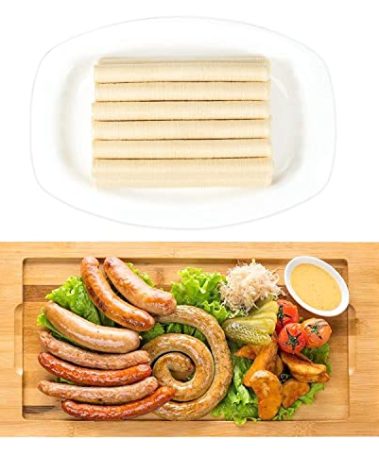 FAIRSKY Edible Drying Sausage Casing, HALAL Collagen Sausage Casings for Flavorous Homemade Sausages 14m/46ft, Diameter 32mm/ 1 1/4'',1 Roll