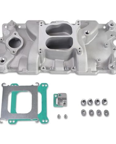 JGhyperX 2101 2001 Intake Manifold Aluminum Dual Plane Compatible with Chevy Small Block 1955-1995 SBC 262 265 267 283 302 305 307 327 350 400 5,500 RPM V8 Engine