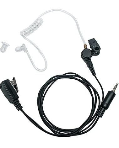 BVMAG Acoustic Tube Walkie Talkie Earpiece Headset with PTT Mic for Yaesu VX-6 VX-6R VX-7R VX-170 FT-270 Standard Horizon HX210 HX400 HX870 HX750S HX890