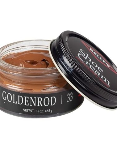 Kelly's Goldenrod Shoe Polish 1.5 oz - Professional Leather Shoe Cream