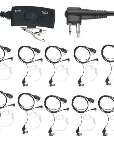 stdgove Bulk 10Pack CP200 Earpiece M1 Ear Piece Hans Free Vox Headset Ptt Mic Earphone for Motorola cp100 cls1410 gp300 cp200d bpr40 CLS 1110 1410 cp185 cls1110 vl50