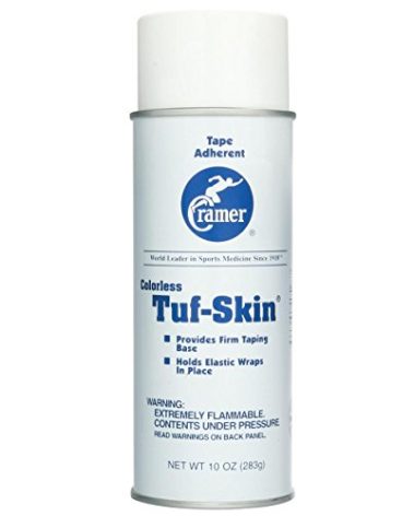 Cramer Tuf-Skin Taping Base for Athletic Tape, Adherent for Kinesiology Tape, Gymnastics Leotards, Aerial Silks, and Kinetic Taping, Prevents Blisters, Athletic Training Supplies, 10 Ounce Spray