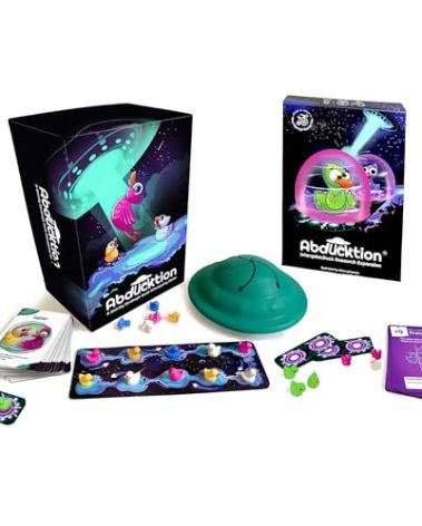 Abducktion - Bundle Base + IntergalacDuck Research Expansion Combo Pack, 25-30 Minutes, Ages 12+, A weirdly Strategic Duck Kidnapping Game, a UFO, and Mind-Bending, Shape-Finding Logic!