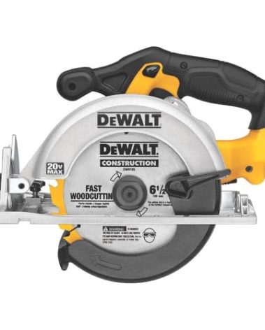 DEWALT 20V MAX Circular Saw, Cordless Sidewinder Style Portable, 6-1/2-Inch Blade, 5150 RPM, 0-50 Degree Bevel Capability, Battery Not Included (DCS391B)