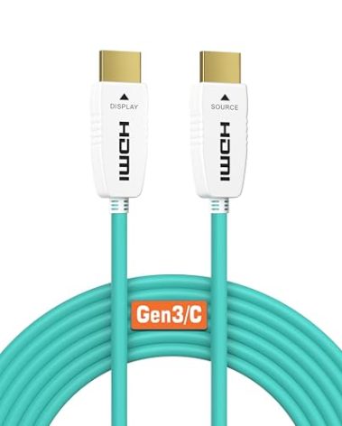 RUIPRO 8K Fiber Optic HDMI Cable 40 Feet 48Gbps 8K60Hz 4K120Hz Dynamic HDR eARC HDCP2.2/2.3 for RTX4080/4090/3080/3090, Xbox S/X, PS5/4, AVR, Projector, LG/Samsung/Sony TV