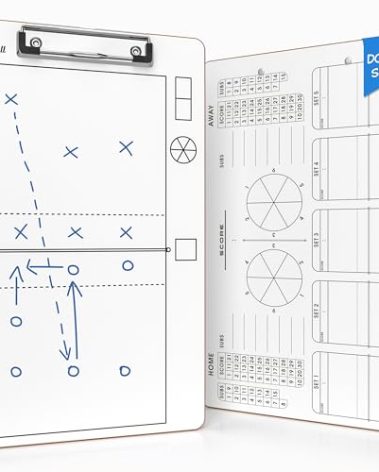 Scribbledo Volleyball Dry Erase Board for Coaches 15x9 Inch Volleyball Rotation Wheel clipboard Coaching Supplies Equipment Volleyball Accessories The Perfect Coach Gift