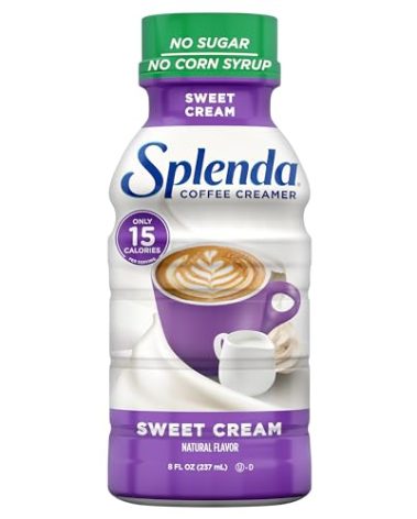 Splenda Sugar Free, Low Calorie Sweet Cream Coffee Creamer, 8 Fl Ounces Bottle