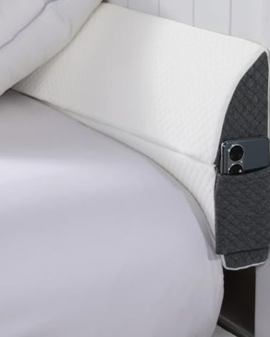HOMBYS Pillow Wedge for Headboard Gap,Mattress Wedge Gap Filler King Size,Bed Crack Pillow,Foam Bed Gap Filler,Multifuctional Headboard Space Filler with Side Pocket,Fill The Gap (0-7")