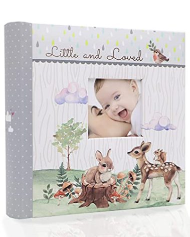 Holoary Baby Photo Album 4” x 6” 160 Photos, Newborn Baby Keepsake Gifts for Baby Boy/Girl and New Parents, Woodland Animals Design