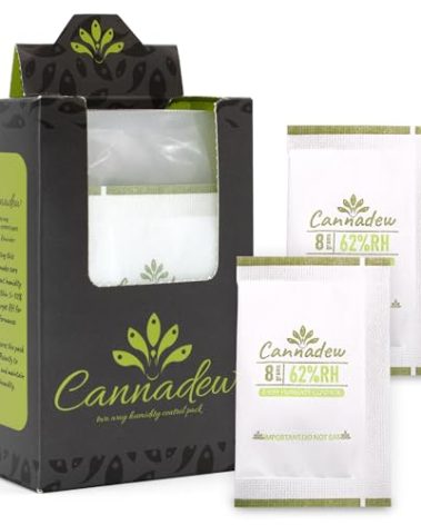 62% RH, 8g (15 Pack) Cannadew Humidity Packs Two-Way Humidity Control Pack - Moisture Absorbers & Hydration Packets for Curing and Storage