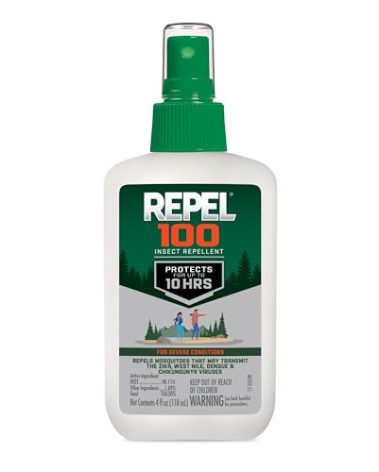 Repel 100 Insect Repellent, Pump Spray, 4-Fluid Ounces, 10-Hour Protection