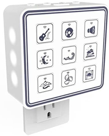 Plug In White Noise Sound Machine for Baby Sleep & Adults, Hallway & Bathroom Noise Blocker, Outlet Sound Machine for Office Privacy & Home Use with Adjustable Night Light & Memory Function by Calm Me