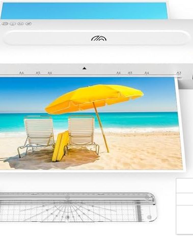 Crenova 13 Inch A3 Laminator Machine,Hot and Cold Settings,with Laminating Sheets Pouches,Paper Trimmer, for Home Office School