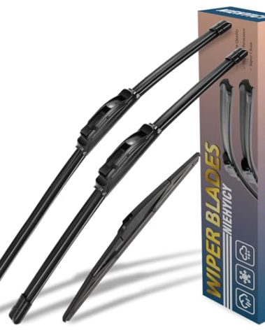 3 wipers Replacement for Lexus RX330 2004-2006,Lexus RX350 2007-2009,Lexus RX400h 2006-2008, Windshield Wiper Blades Original Equipment Replacement - 26"/22"/14" (Set of 3) U/J HOOK