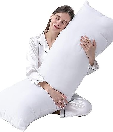 DOWNCOOL Large Body Pillow Insert- Breathable Full Body Pillow for Side Sleeper - Soft Long Bed Pillow for Adults - 20 x 54 inch