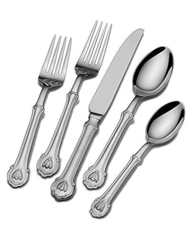 Wallace 5092476 Napoleon Bee 5-Piece Stainless Steel Place Setting, Service for 1